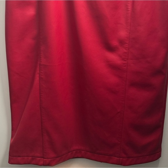 Persona by Marina Rinaldi Dark Red Technical Fabric Skirt Elastic Waist Size 18 - Picture 4 of 11